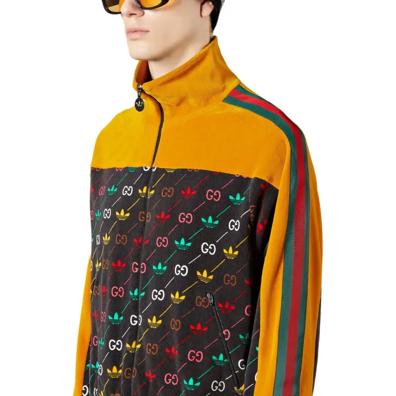 GUCCI X Adidas Macro Gg Zip Jacket-4