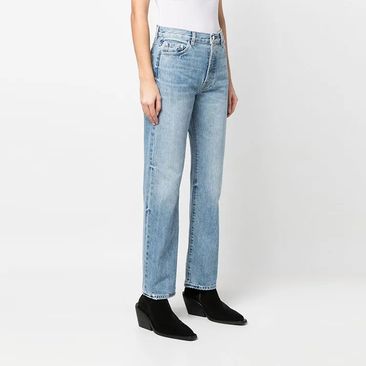 AMIRI Logo Patch Washed Straight Leg Jeans-5