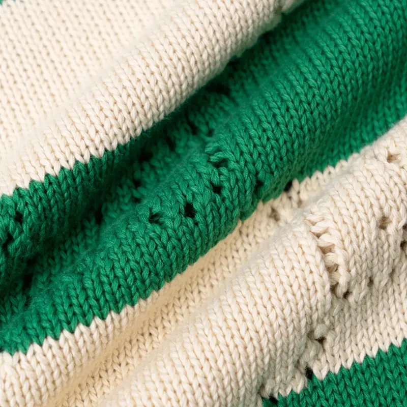 GUCCI Gg Lace Striped Knit Sweater-6