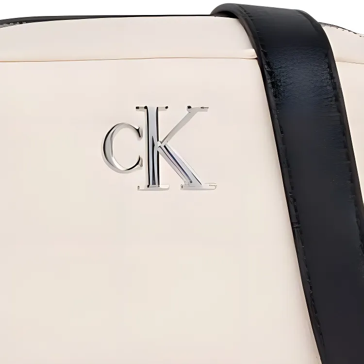 CK/Calvin Klein Synthetic Recycled Leather Camera Bag Shoulder Bag Crossbody Bag Women's Beige Pink-3