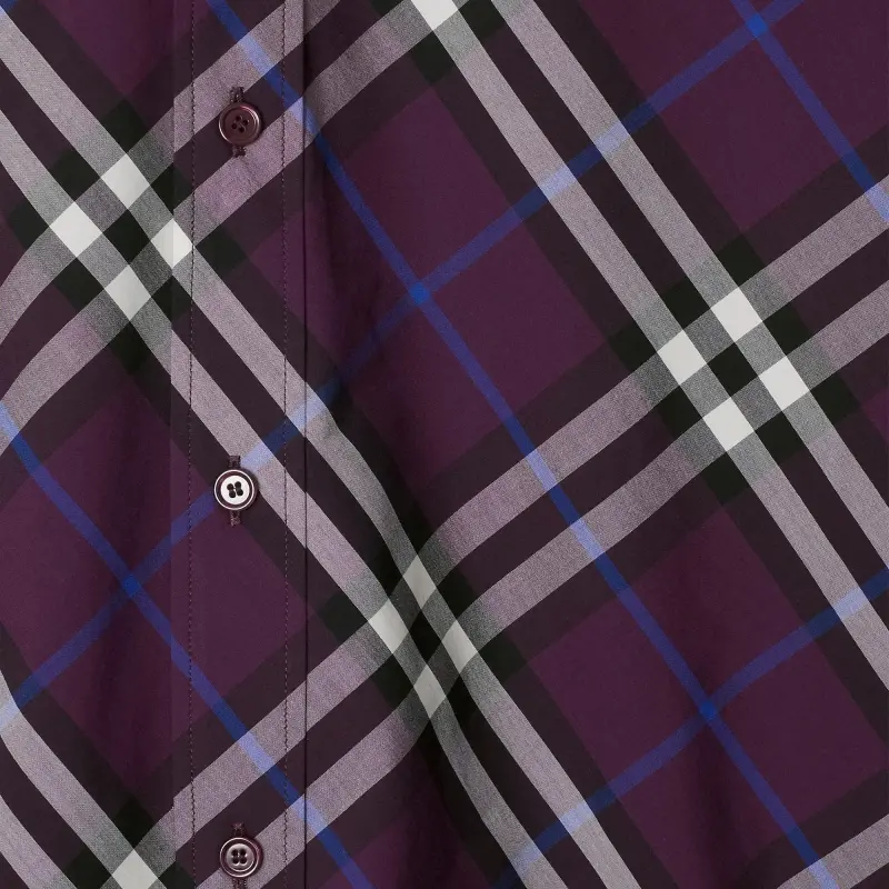 Burberry Check Pattern Short Sleeved Shirt-4