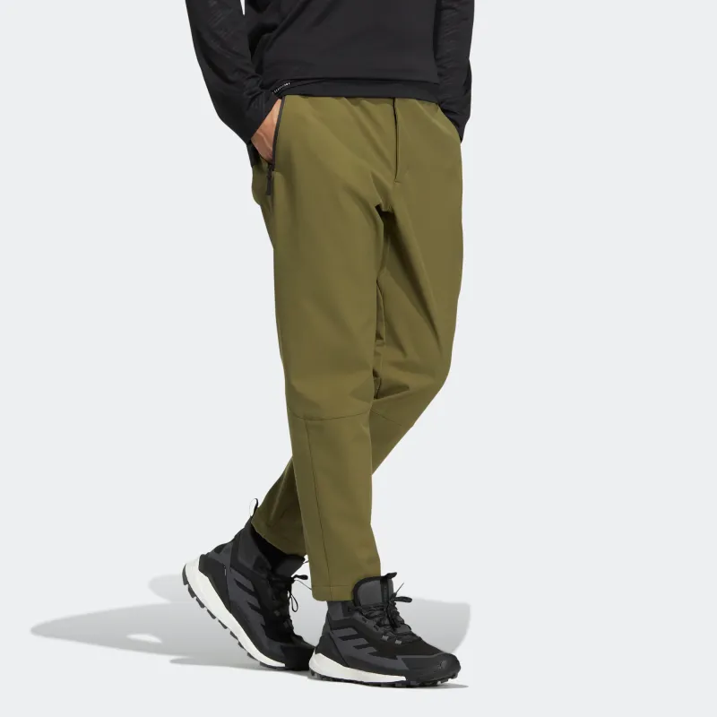 Adidas Brushed Pants Knitted Sweatpants Men's Army Green-3