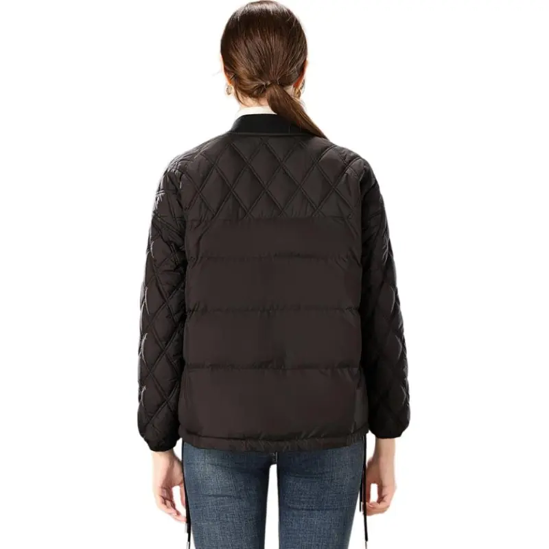 FENHONGMALI Puffer Jacket Women's Black-3