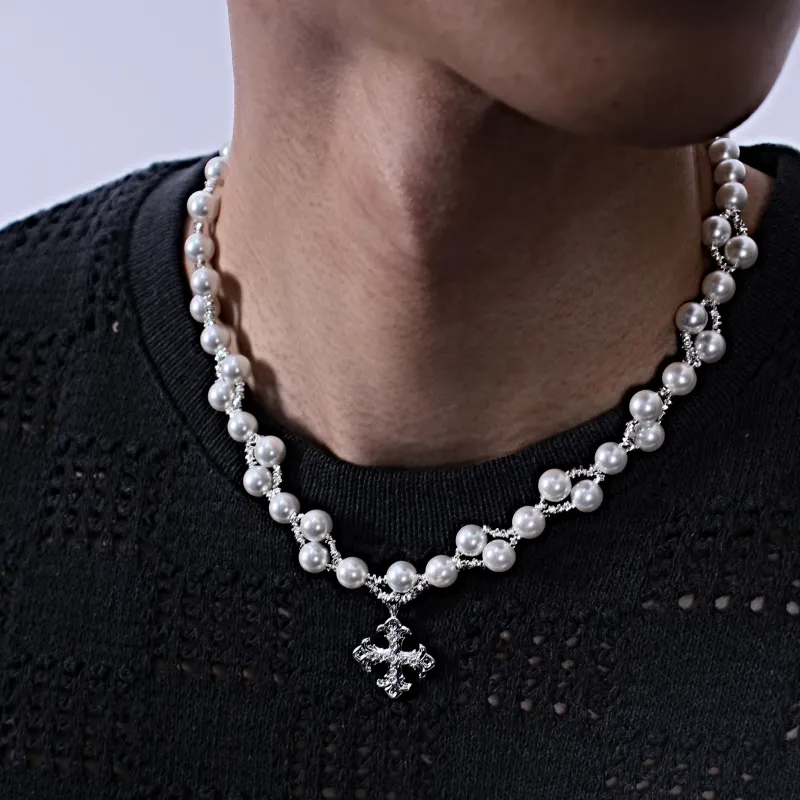 NothingButMini Pearl Necklaces Unisex-3