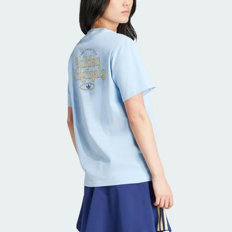 adidas originals Women's Graphic Tee 'Clear Sky'-2