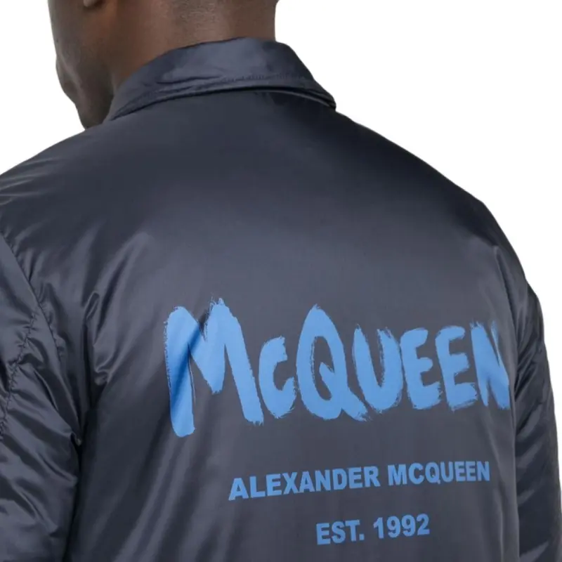 Alexander McQueen Logo Printed Bomber Jacket-4