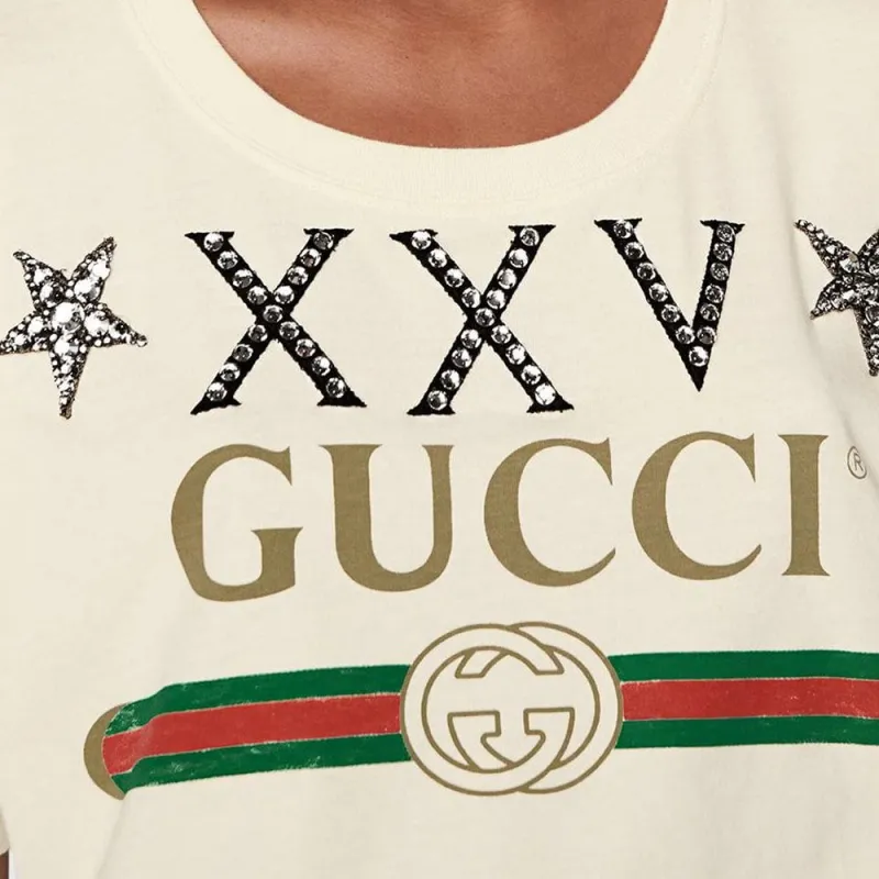 GUCCI Regular T-Shirt Women's Beige Yellow-4