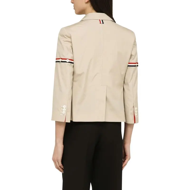 THOM BROWNE Single Breasted Cropped Jacket-3