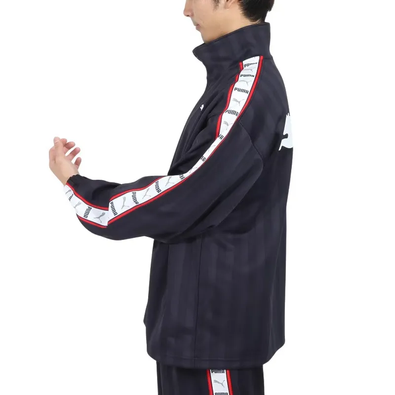 PUMA Knit SHADOW STRIPE Jacket Men's New Marine-3
