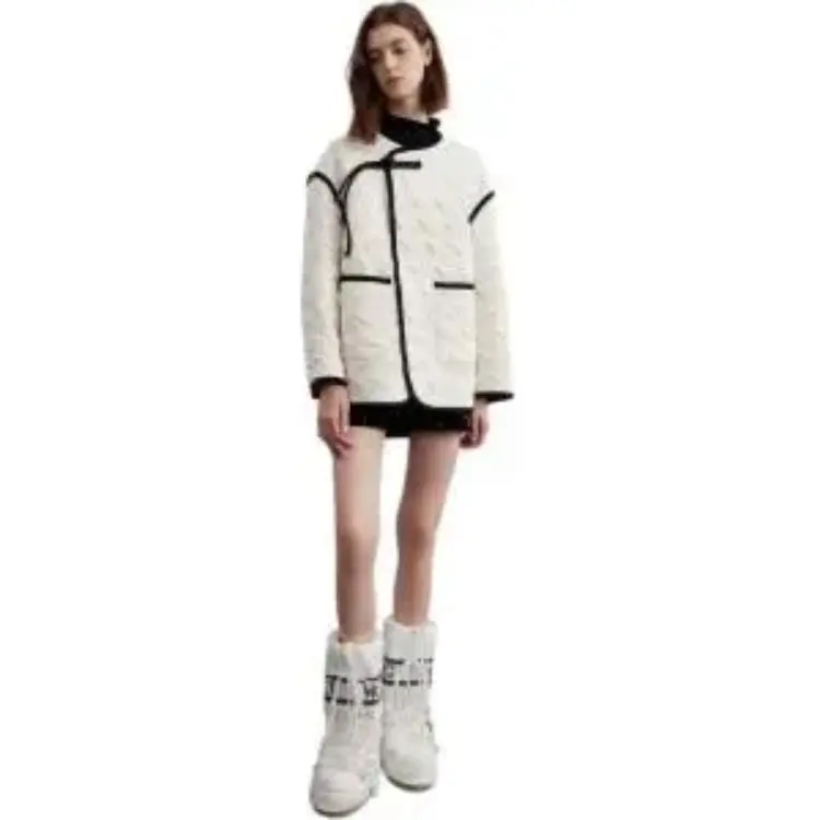 3COLOUR Puffer Jacket Women's Ecru-4