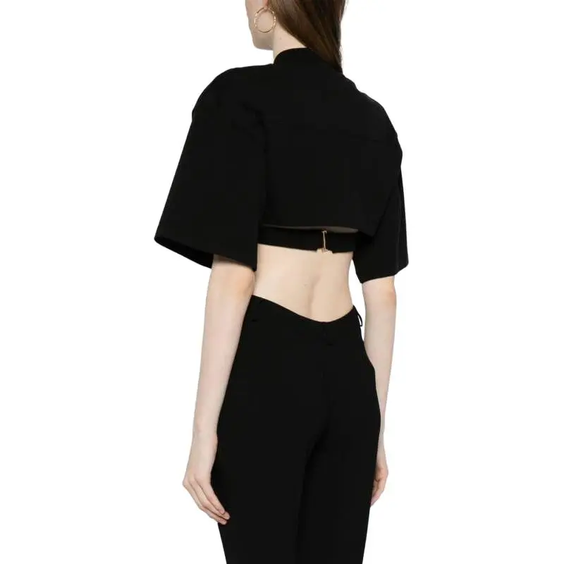 Jacquemus Le T-shirt Bahia Court Cotton Crop Top-4