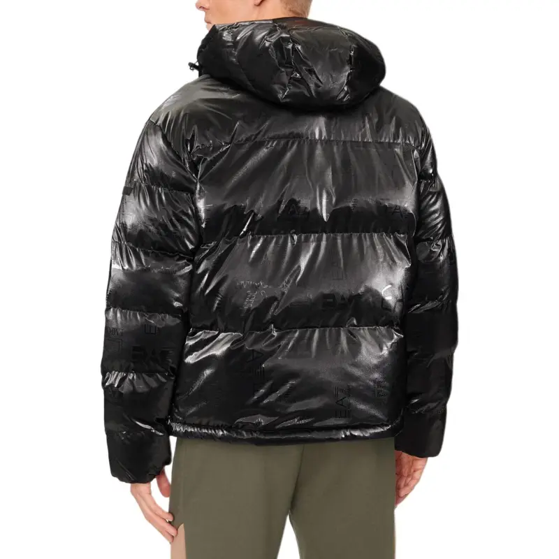 EMPORIO ARMANI Logo Printed Hooded Padded Jacket-5