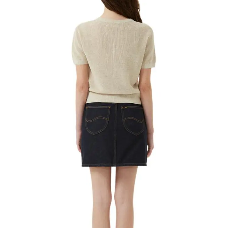 Lee Denim Short Skirts Women's Black-4