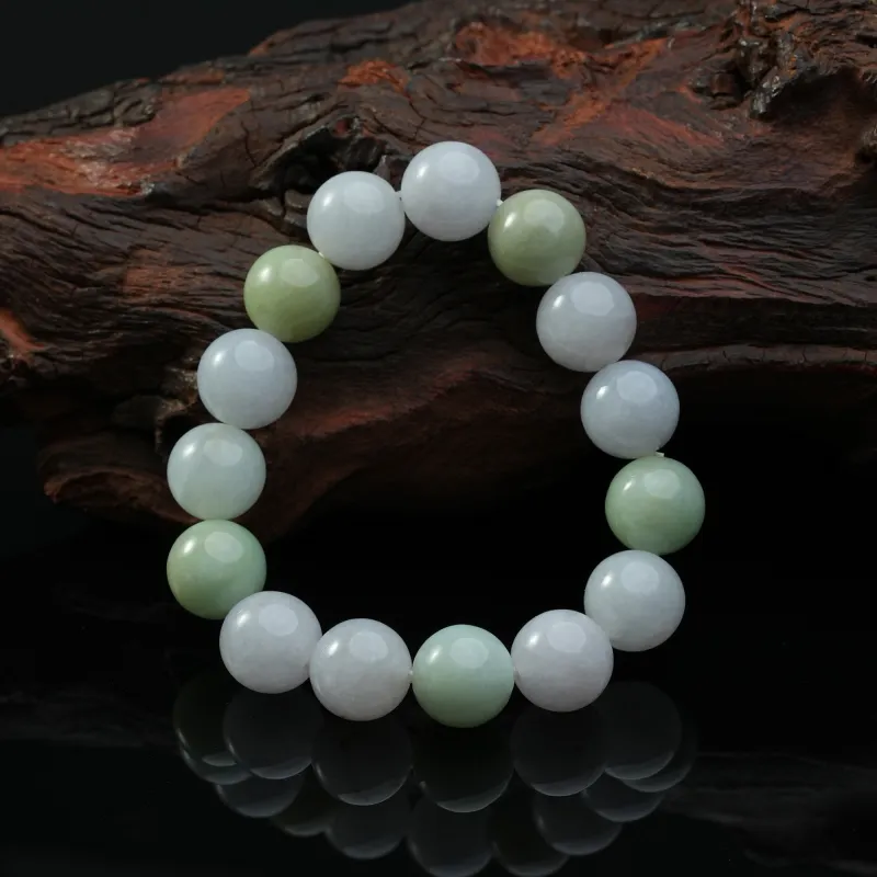 Seven Colorful Treasures Glutinous Jade Jadeite Bracelets Men's-4