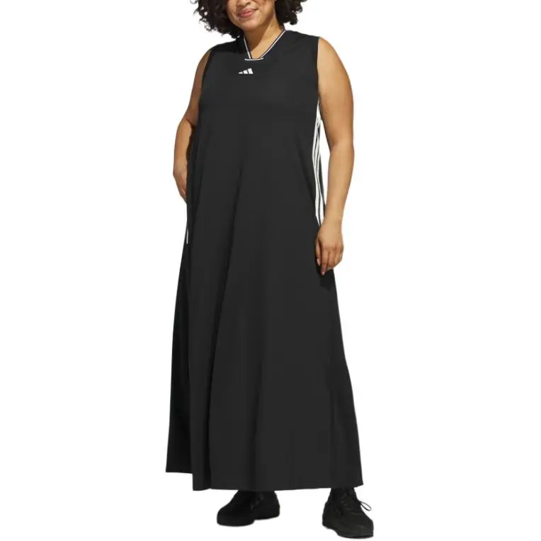 Adidas Free Shipping With AdiClub Tiro Cut 3 Stripes Soft Mesh Long Dress Plus Size-1