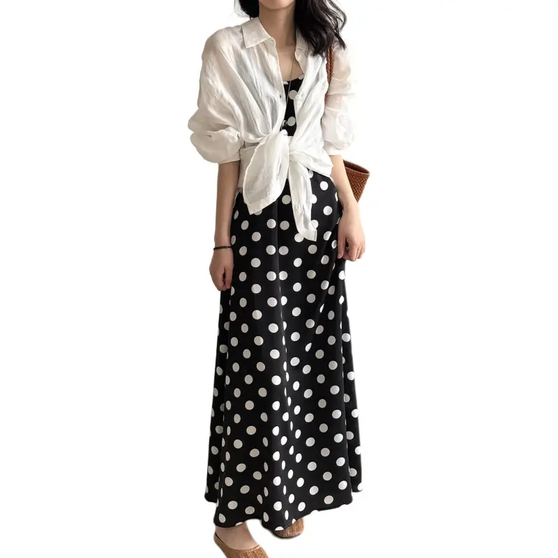 ROBINHOOD Slip Dress Women's Polka Dot-5