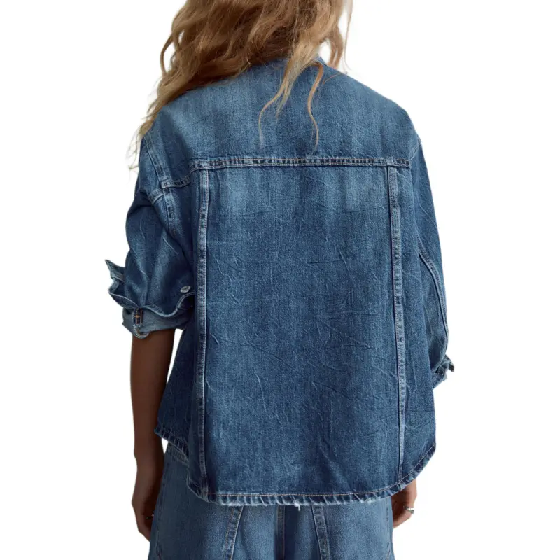 ZARA Trf Denim Jacket Women's Blue-6