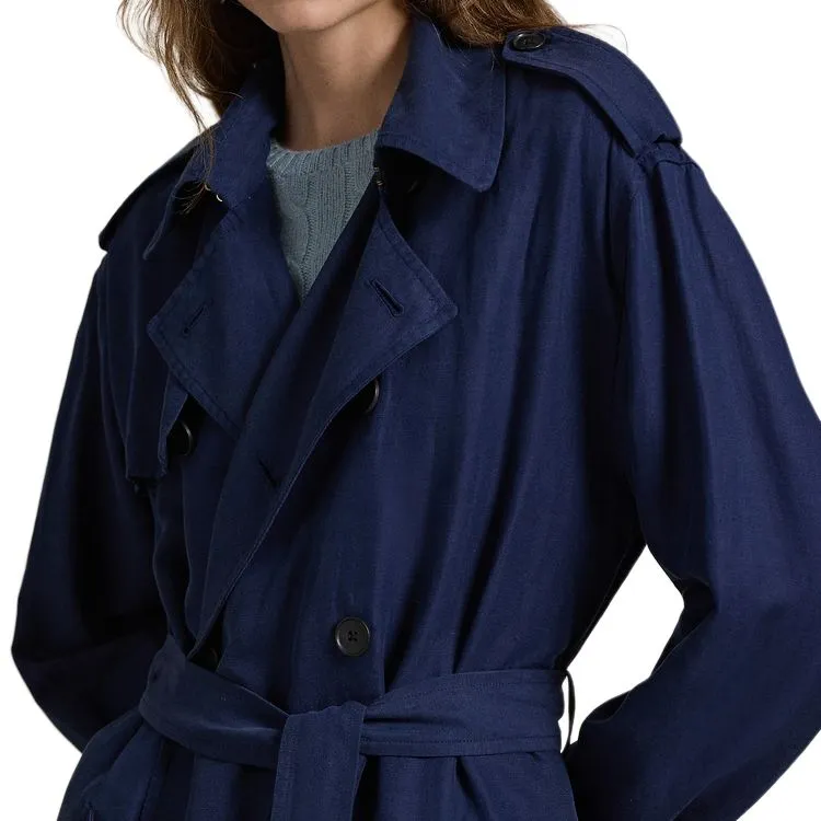 Polo Ralph Lauren SS25 Trench Coat Women's Dark Blue-4