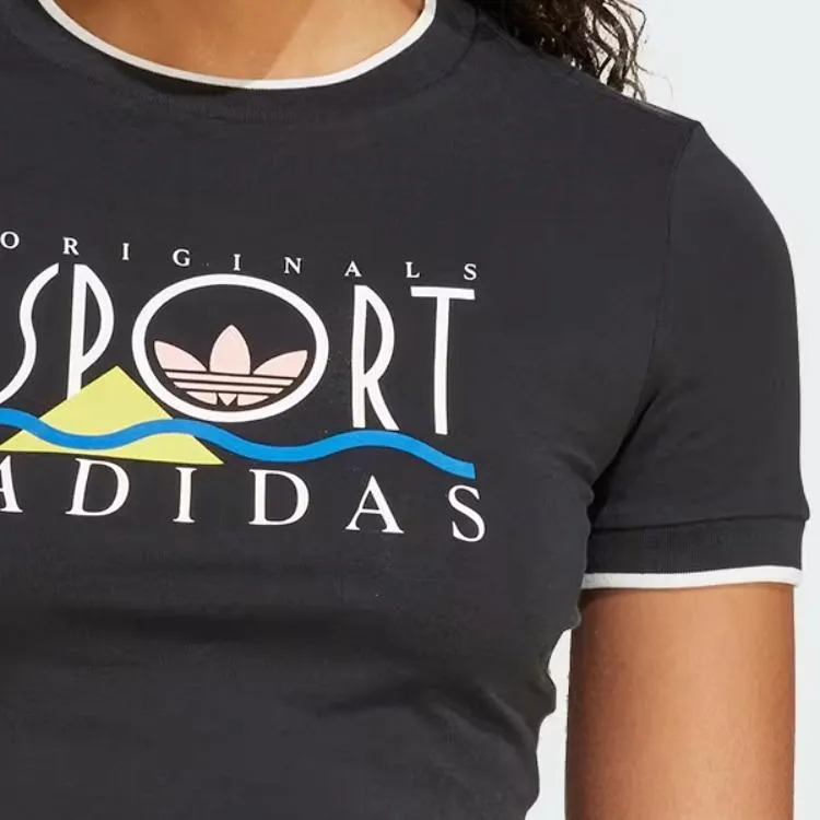 Adidas Regular T Shirt Women's Black-4