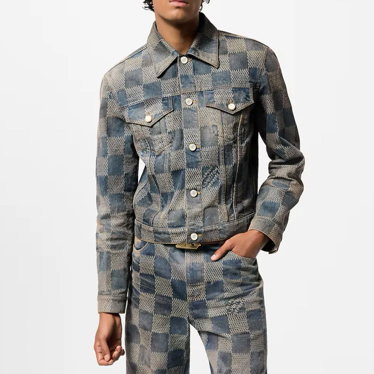 LOUIS VUITTON Damier Washed Denim Jacket-2