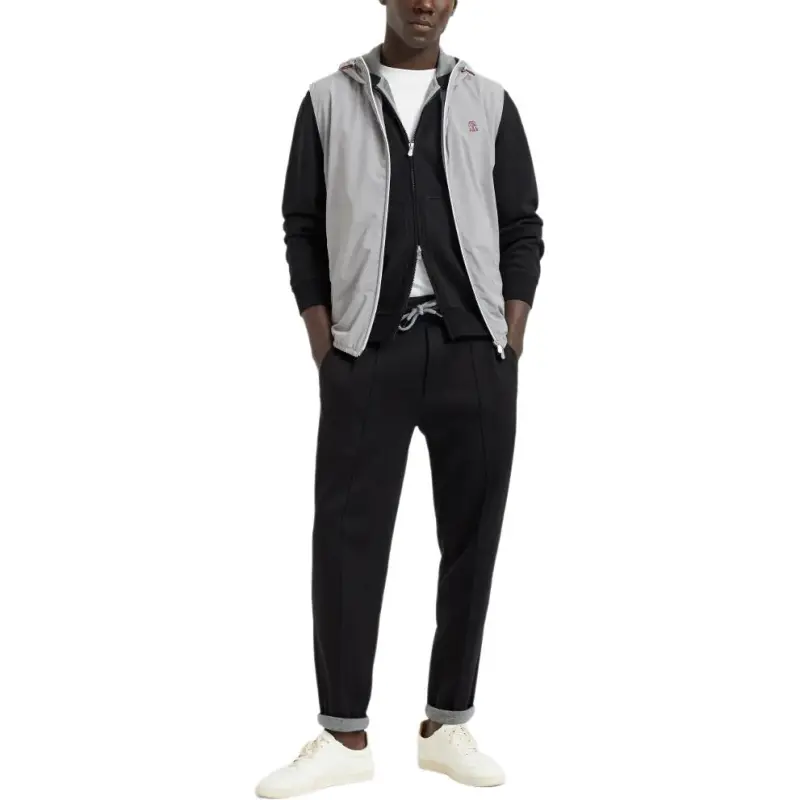 Brunello Cucinelli Logo Embroidered Zip Up Gilet-1