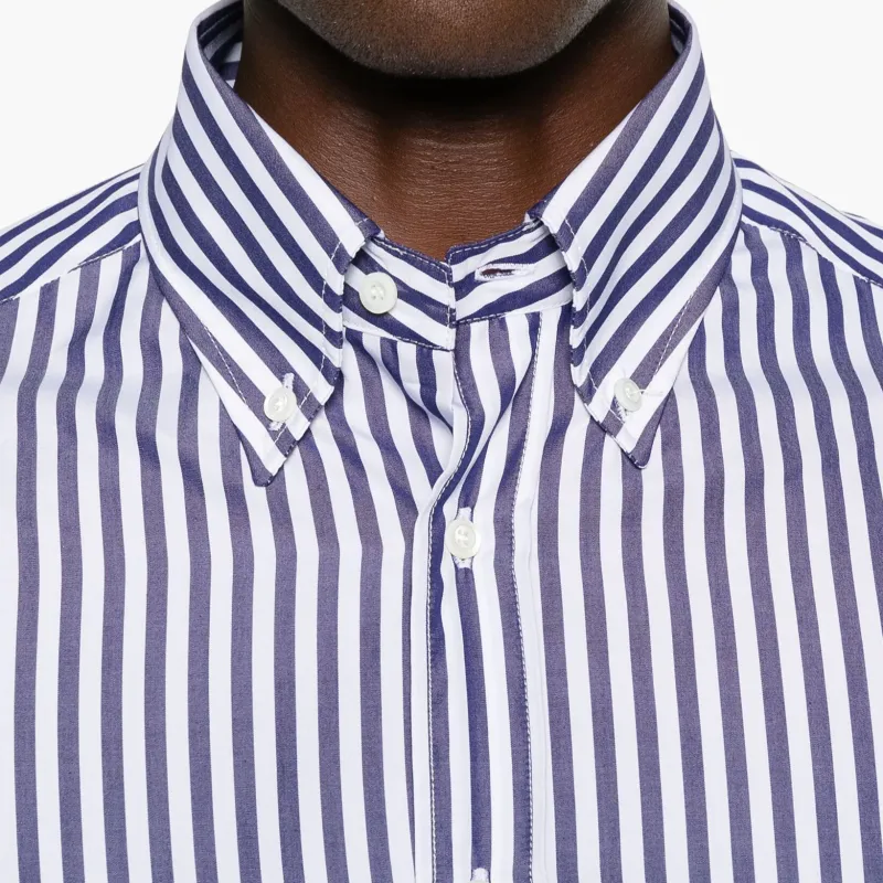 Brunello Cucinelli Striped Poplin Shirt-4