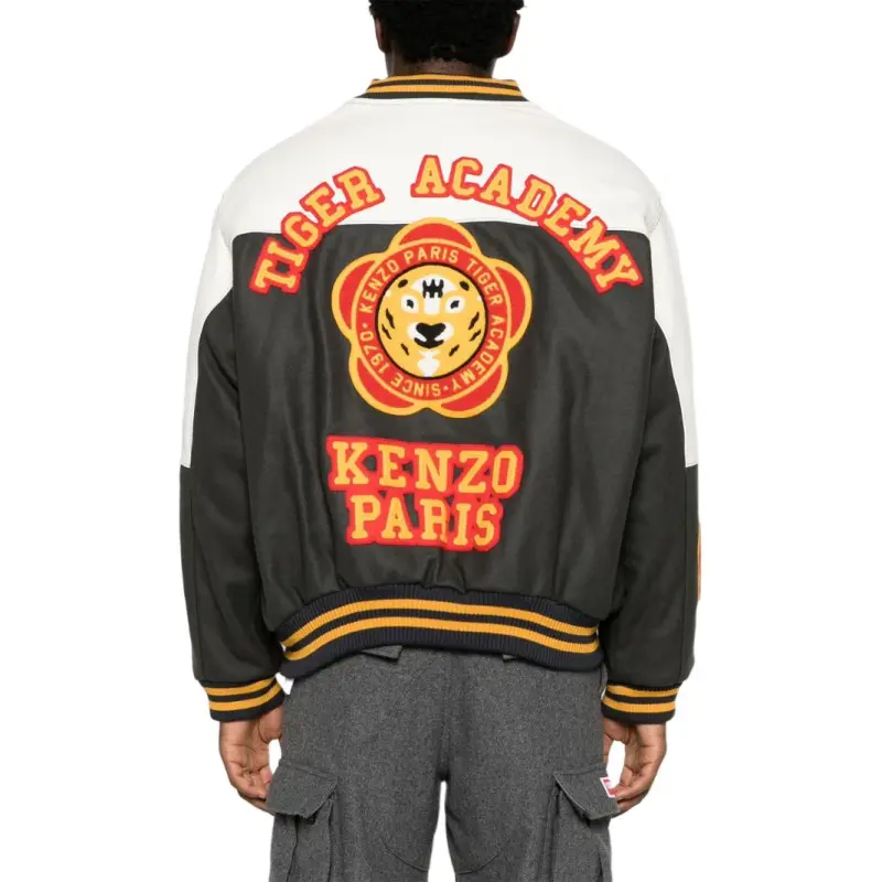 KENZO Tiger Academy Logo appliqué Bomber Jacket-3