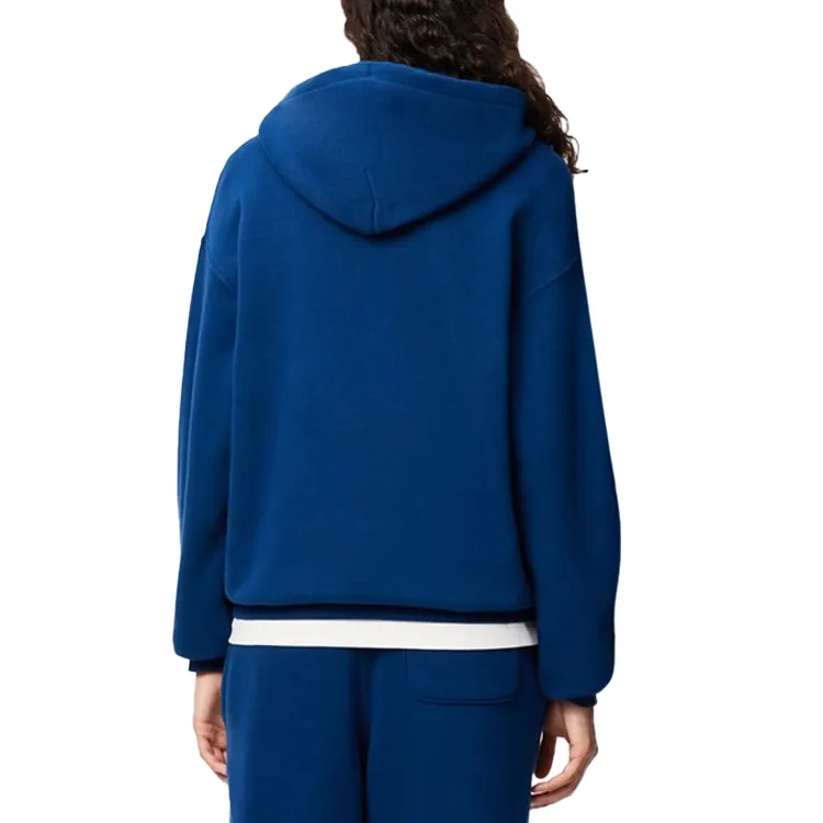 LACOSTE Loose Fit Badge Hoodie-2