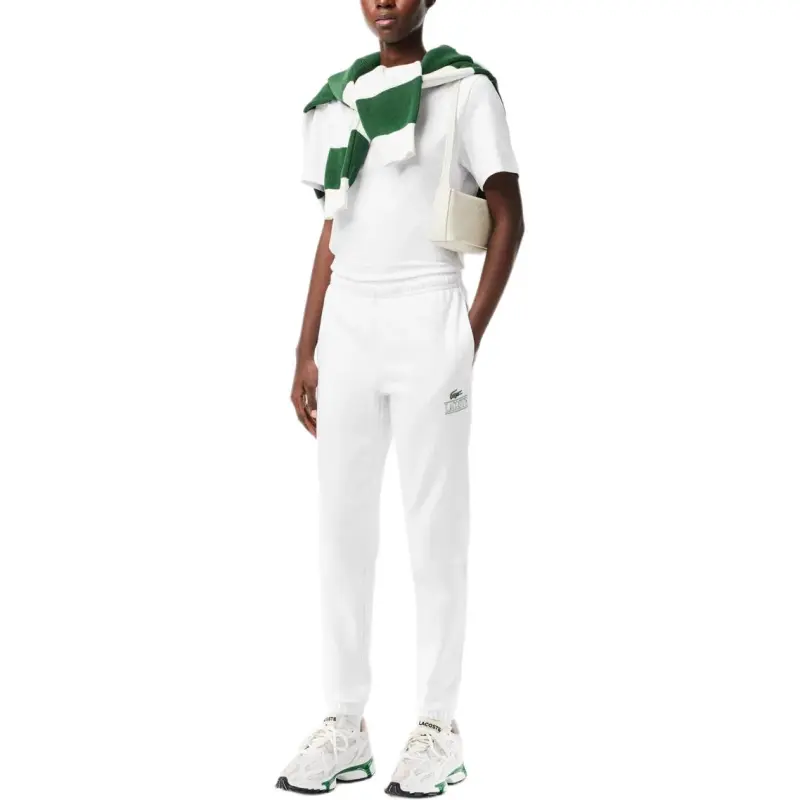 LACOSTE Knitted Sports Pants Men's White-2