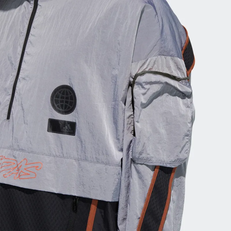 Adidas Jackets Men Black Gray-4