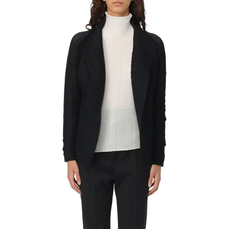 ISSEY MIYAKE Pleats BK/WT 48 Cardigan-2