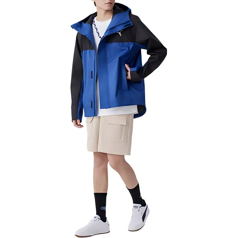 PUMA Outdoor Hiking Waterproof And Windproof Windbreaker Jacket Men's Deep Navy Blue-2