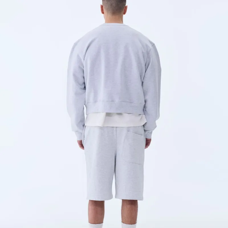 RECTO SS24 MENS LLEGE LOGO SWEATSHIRT Sweatshirt Men's Melange Grey/Mixed Color Gray-4