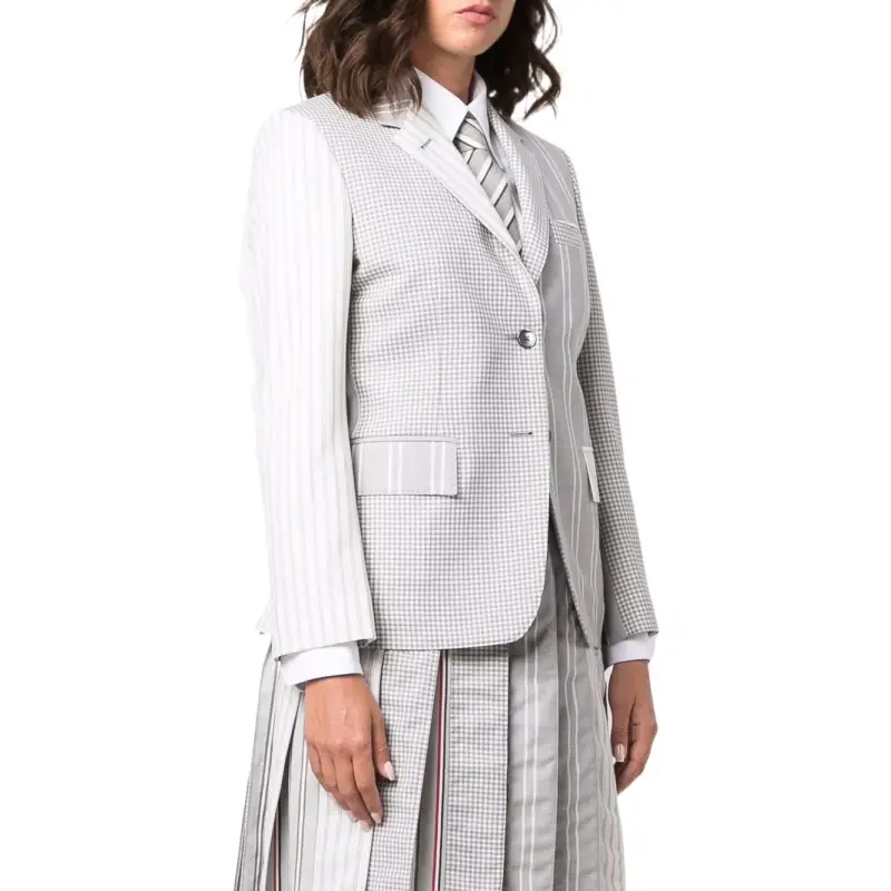 THOM BROWNE Patchwork Single-Breasted Blazer-2