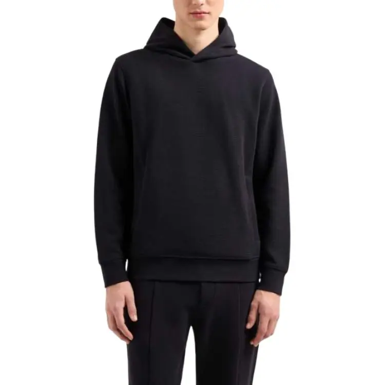 EMPORIO ARMANI Asv Travel Essentials Waffle Jersey Hooded Sweatshirt-1