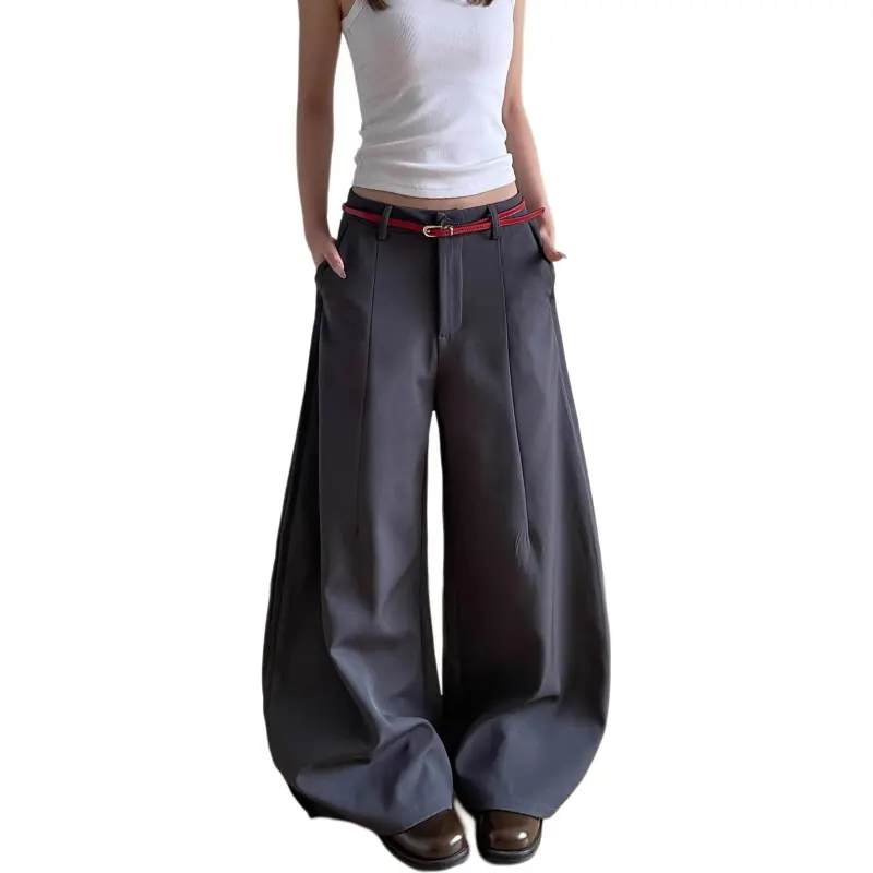 VINMUK Casual Pants Unisex Gray-3