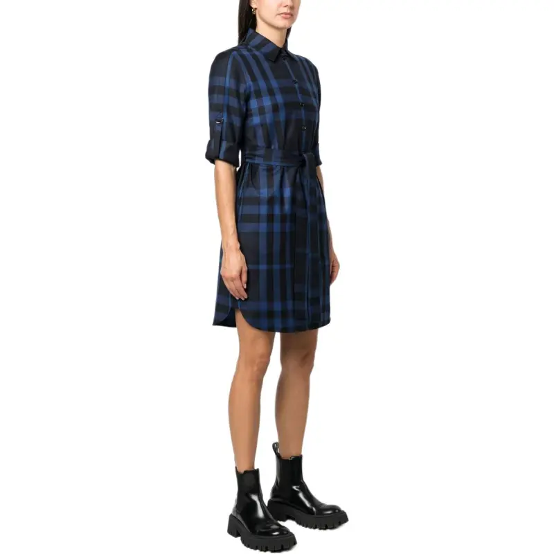Burberry FW22 Long-Sleeved Dresses Women's Blue-4