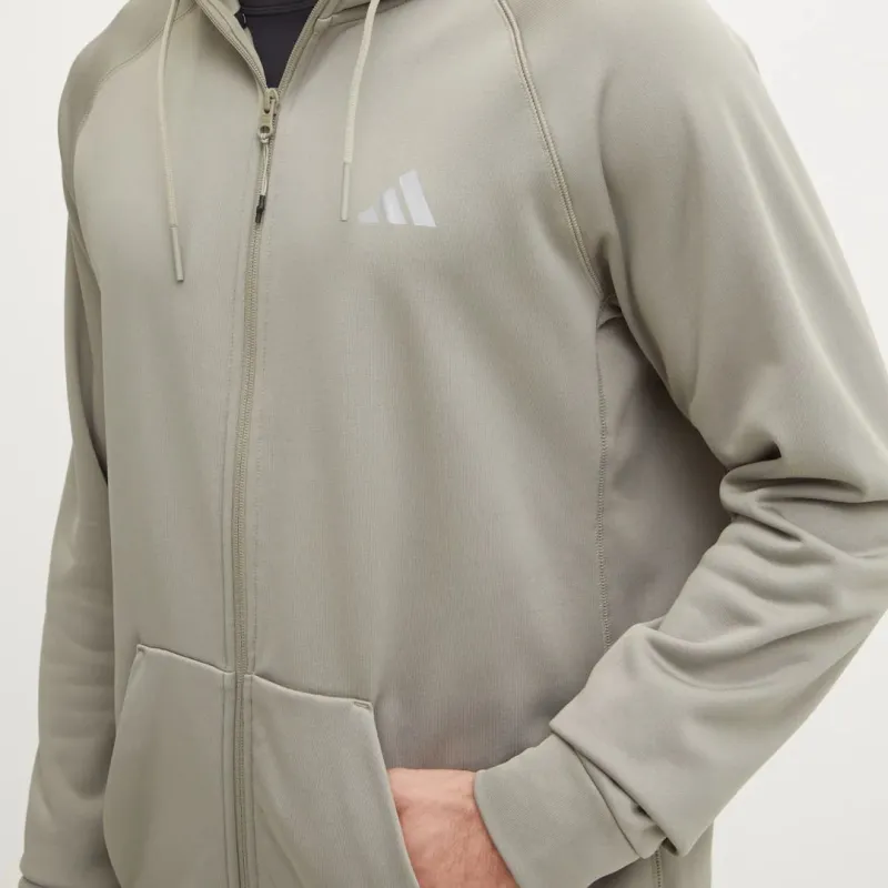 Adidas Game And Go Big Logo 3 Stripes Full Zip Hoodie-7