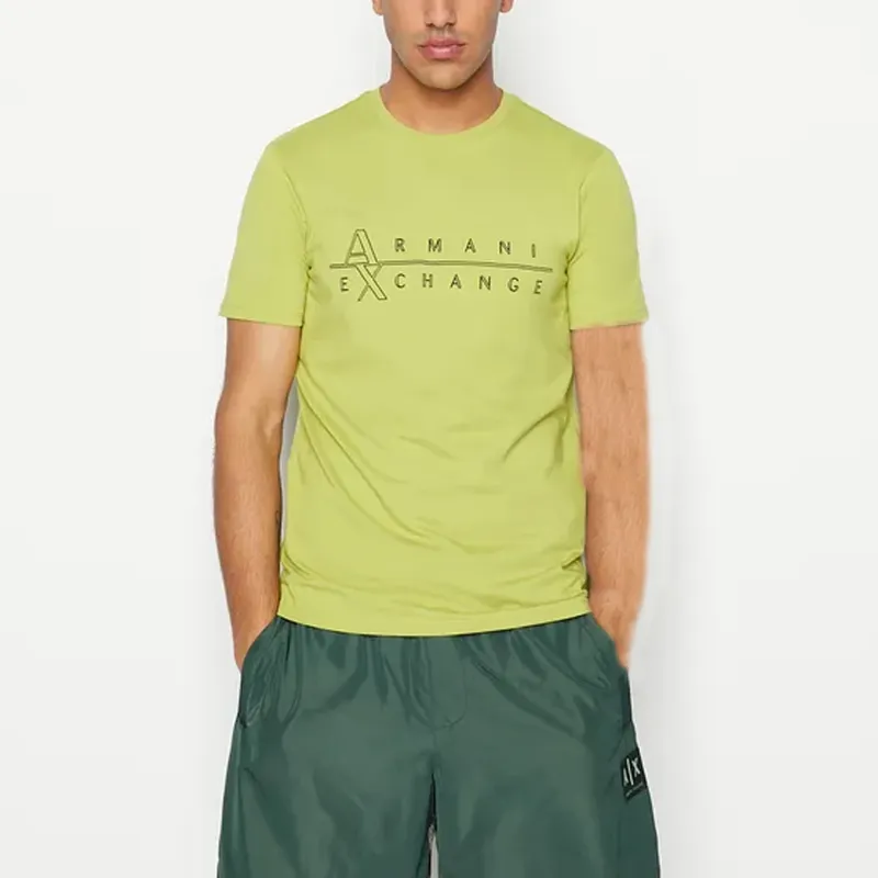ARMANI EXCHANGE T Shirts Men Lime Green-1