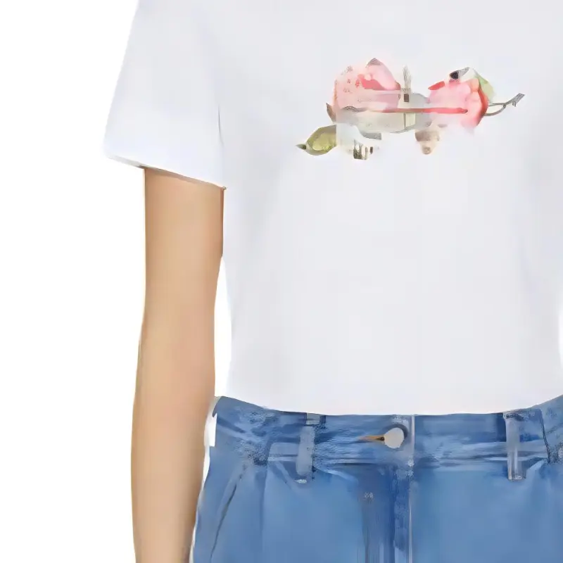 Givenchy 4G Lace Cotton T shirt-5