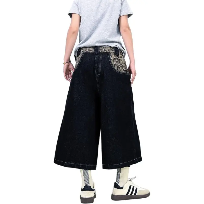 VINMUK Denim Shorts Unisex Black-5