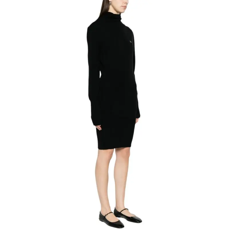 Vivienne Westwood Logo Embroidered Ribbed Dress-4