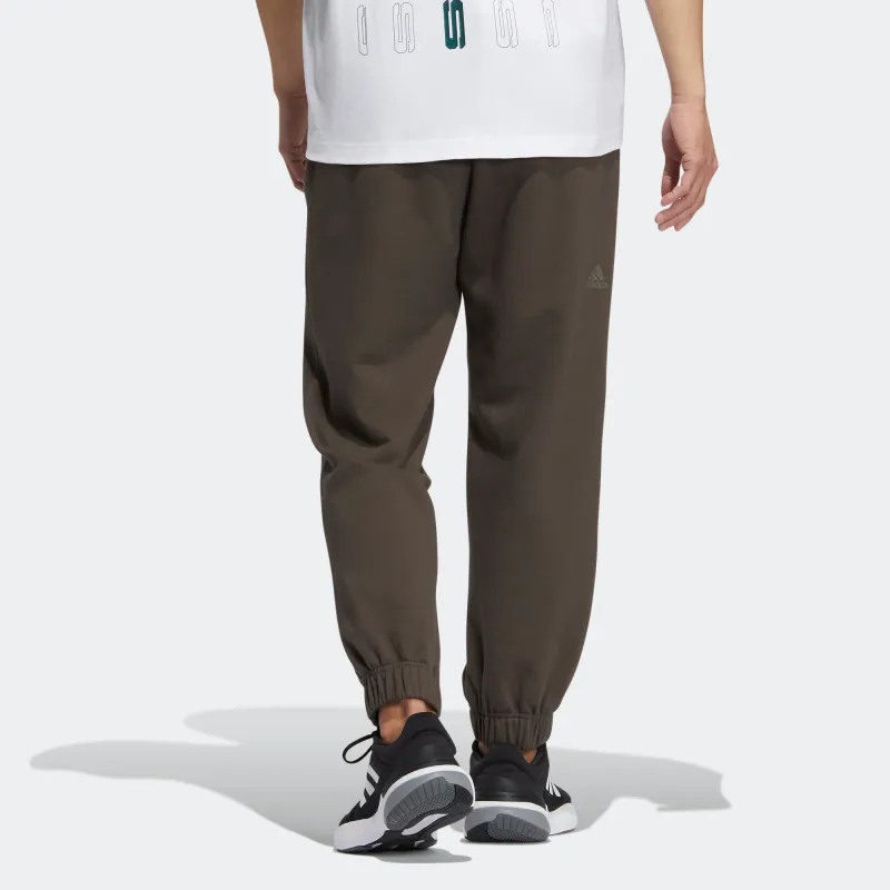 Adidas Knitted Sweatpants Men Dark Olive Green-2