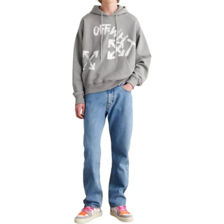 OFF WHITE Paint Script Arrows Skate Hoodie-3