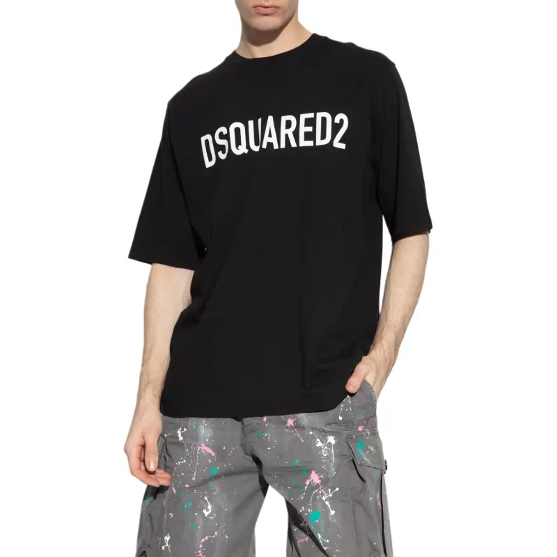 DSQUARED2 Logo Print Cotton T shirt-2