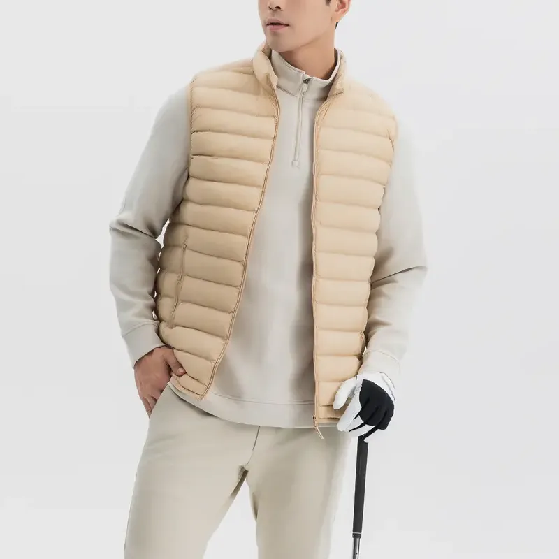 DECATHLON Vest Men's Gold Beige-3