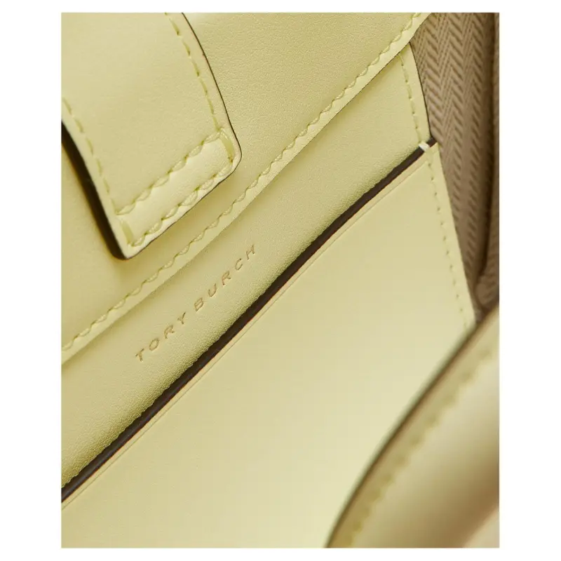 TORY BURCH Ella Bio Synthetic Leather Tote Bag, Shopping Bag, One Shoulder Handbag Mini Women's Green-2