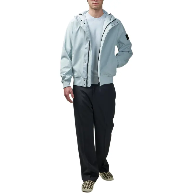 STONE ISLAND Logo Patch Hooded Jacket-1