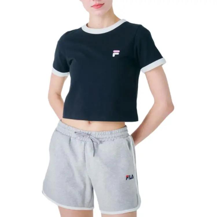 FILA Crop Tops Women's Black-2