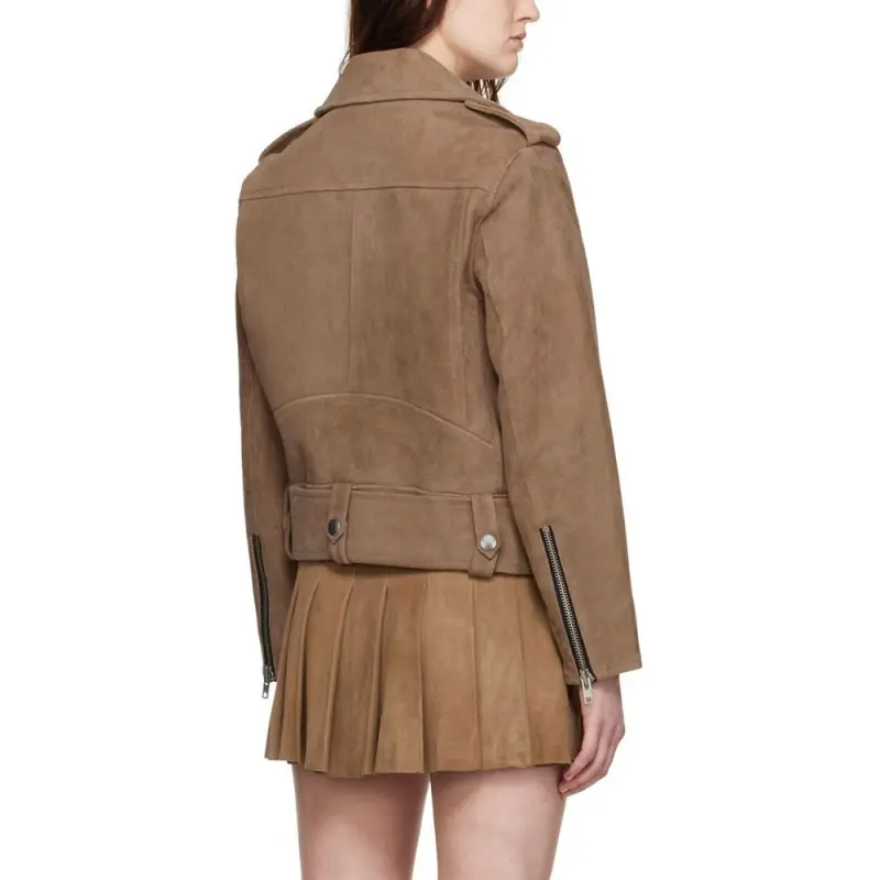 STAND STUDIO Suede Biker Jacket-3